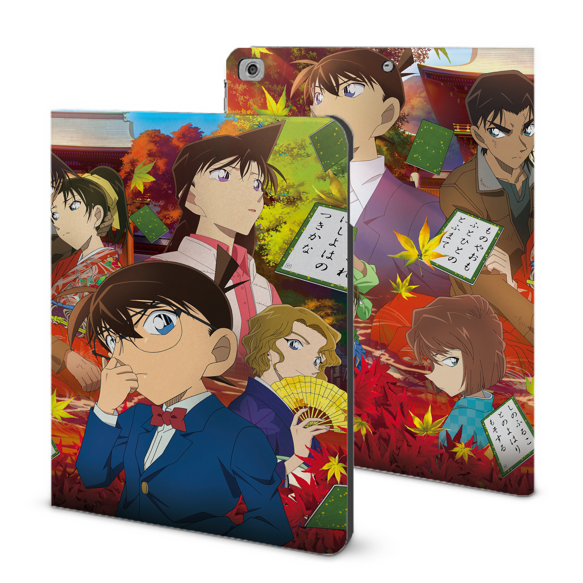 （画像用） 名探偵コナン Detective Conan IPad ケース ブック型 PUレザー TPU 耐衝撃 軽量 薄型 ペン収納なし 全面保護 IPad 各モデル対応